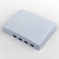 4 Port SC FTTH Fiber Optic Termination Box ABS Plastic Face Plate Information Box 4 Core Optical Fiber Drop Cable Splice Box