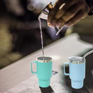 Mini Vaso de Chupito con Pajita y Tapa, Vaso Bonito de Acero Inoxidable con Asa, Vasos Térmicos de Doble Pared con Aislamiento al Vacío - Product Image 4