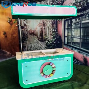 Zhenda Customized Color Juice Ice Cream Mobile Food Booth Hot Dog Food Stand Truck Display Food Trolley - Product Image 2