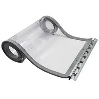Rideau magnétique transparent commercial coupe-vent en PVC pour entrée de magasin