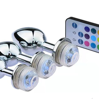 Plug anal S M L Flash en acier inoxydable avec bijou, jouet sexuel dilatateur multi-tailles, plug anal télécommandé