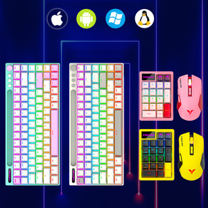 Ensemble <span class=keywords><strong>clavier</strong></span> et <span class=keywords><strong>souris</strong></span> mécaniques sans fil infrarouges RGB K84 à trois modes et trois pièces, interrupteurs personnalisables, mini <span class=keywords><strong>clavier</strong></span> - Product Image 4