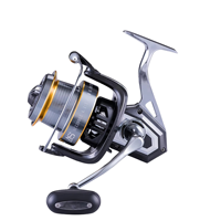 Moulinet de pêche Micro Baitcasting tout métal, longue portée, gris-argent, pour gaucher, matériel de pêche à la ligne 3000 6000 12000, haute qualité