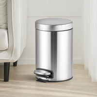 Poubelle à pédale en acier inoxydable de style moderne pour la maison et la cuisine