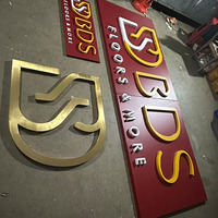 Signalétique architecturale personnalisée en acier inoxydable, lettres en relief 3D avec éclairage LED rétroéclairé pour mur extérieur d'hôtel