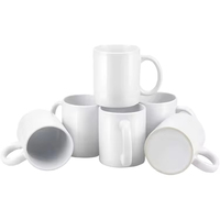 Mug en céramique blanc vierge pour sublimation, anti-brûlure, prix d'usine, mugs à café en céramique pour cadeaux avec forme personnalisée, cadeau spécial