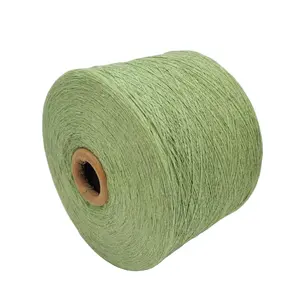 ZY Hot Sale Dyed Green Recycled Yarn 50% Polyester 50% Cotton Blended OE Carded Yarn for T-shirt