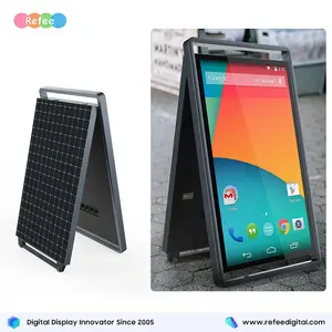 עמיד למים IP65 פרסום Lcd צבע מסך שמש דיגיטלי שילוט תצוגה נטענת סוללה חיצוני דיגיטלי לוח מודעות