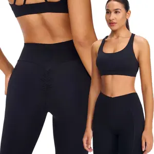 Pantaloni da Yoga da donna con Push Up a vita alta su misura collant da allenamento per palestra Super elasticizzati Leggings sportivi da donna