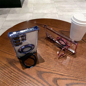 <span class=keywords><strong>Coque</strong></span> de téléphone transparente en acrylique pour <span class=keywords><strong>Samsung</strong></span> S26 S25 S23 S22Ultra S24Fe A56 A16 A35 A17, support magnétique, protection contre les chocs, best-seller - Product Image 3