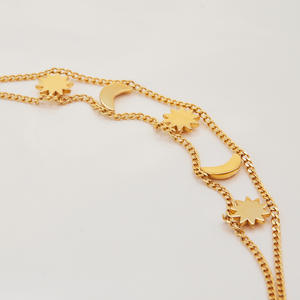 กำไลข้อมือแฟชั่นผู้หญิงรุ่นคลาสสิค วินด์ ปี 2026 ชุบทอง 18K สแตนเลสสตีล ลายพระอาทิตย์พระจันทร์ ดีไซน์ทันสมัย เครื่องประดับโจ๊กเกอร์ - Product Image 5