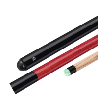 Direct usine O'MIN Mini Cannon 1.0, Queue de billard 2-en-1 pour queue de levier et de saut, en bois massif à grosse tête, qualité professionnelle pour le billard 8 boules
