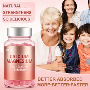 ODM/OEM Ingrosso Etichetta Privata Gommose di Magnesio Glicinato Senza Zucchero con Vitamina D3, Magnesio, Potassio, Calcio, Zinco per Adulti - Product Image 3