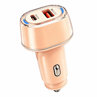 Harga Pabrik Charger Mobil Dual USB A+C Port PD QC3.0 Pengisian Cepat Charger Mobil USB Type C untuk Ponsel
