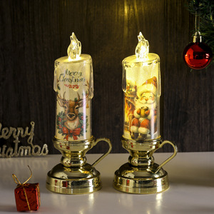 LED Crystal Transparent Electronic <b>Candle</b> Lamp Battery Operated Eco-Friendly Christmas Birthdays Party Night Light European - Product Image 2
