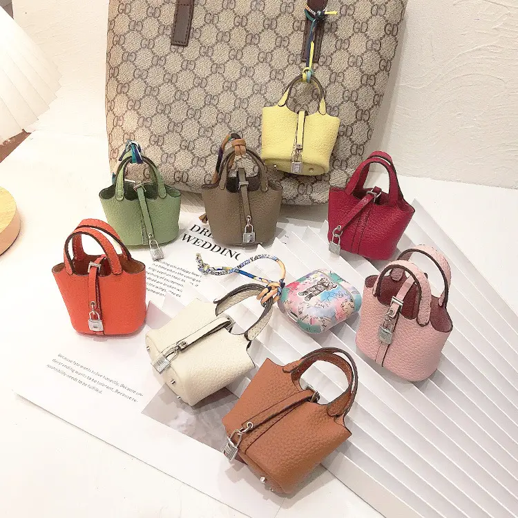 Marque de mode sac pendentif porte-monnaie portefeuille en cuir porte-écouteurs sac de luxe charme mini sac porte-clés