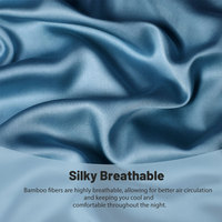 Housse de couette en bambou naturel avec attaches antidérapantes, linge de lit rafraîchissant et doux, protège-matelas taille complète gris