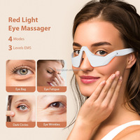 Outil de soin des yeux, 4 modes, contrôle de la minuterie 90 minutes, traitement anti-rides à la lumière rouge LED, micro-courant, masseur pour les poches sous les yeux, cernes