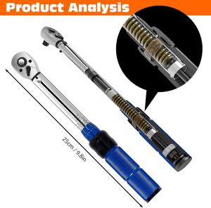 Tork anahtarı bisiklet ve motosiklet 1/4 inç sürücü ile geri dönüşümlü cırcır ve uzatma hassas alet bisiklet için <span class=keywords><strong>Bit</strong></span> dahil - Product Image 3