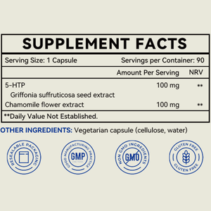 OEM 100mg 5-HTP capsule 90 capsule 5-idrossitriptofano integratore per la salute dell'umore degli adulti - Product Image 2