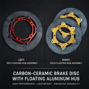 Disco de Freno Delantero de 330 mm 320 mm, Rotor de Cerámica de Carbono 7074 de Aluminio para <span class=keywords><strong>Ducati</strong></span> <span class=keywords><strong>V2</strong></span> V4 899 959 <span class=keywords><strong>1299</strong></span> - Product Image 2