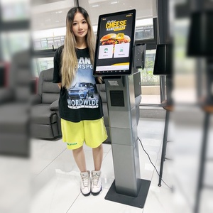 Chain Store 21.5'' Order Payment Touch Screen Kiosk Barcode <b>Scanner</b> Self Ordering Kiosk Wifi Nfc Card Reader Receipt <b>Printer</b> - Product Image 1