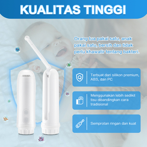 Pulvérisateur de bidet électrique portable compact 140 ml 180 °   Buse réglable IPX6 pour l'hygiène et les soins en voyage - Product Image 4