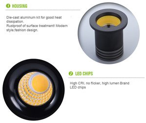 Recessed 컷 아웃 35mm 5w 쿨 화이트/따뜻한 화이트 미니 알루미늄 led 스포트 라이트 좁은 빔 - Product Image 5