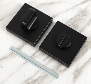 Modern Brass <strong>Knob</strong> BK Emergency Opening Sliding <strong>Door</strong> Lock Brushed <strong>Black</strong> Bathroom - Product Image 4