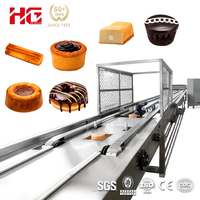Ligne de production automatique de gâteaux 3D, contrôle intelligent par PLC, machine de fabrication de gâteaux de qualité alimentaire, ligne clé en main pour boulangerie