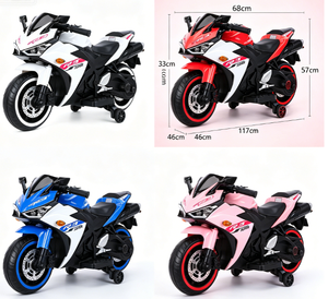 Moto Elettrica per Bambini a <span class=keywords><strong>Prezzo</strong></span> Conveniente con Luci LED, Ruote in Plastica, Giocattolo Cavalcabile con Telecomando e Funzione MP3 - Product Image 5