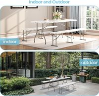 Table de banquet pliable Moon Wholesale de 6 pieds, structure à charnières renforcée pour une utilisation répétée à long terme