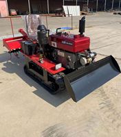 Mini tracteur chenillé, cultivateur, charrue à tirer, machine à rainurer agricole