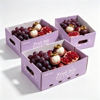 Boîte d'emballage en carton personnalisée pour fruits frais (pommes, bananes et cerises) – Vente en gros directe usine