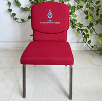 Silla Moderna de Aluminio para Sala de Estar, Apilable, Acolchada, con Tablero de Escritura Integrado, para Iglesia, Púlpito, Auditorio, Teatro, Directo de Fábrica