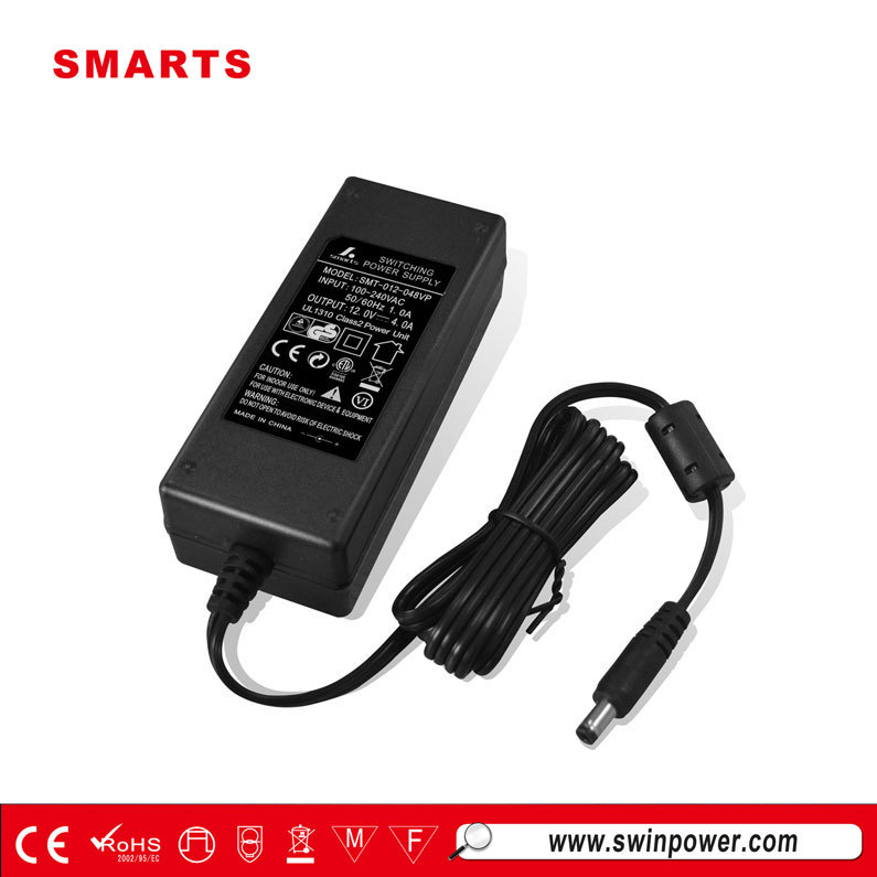 AC 220 v à 12 v 24 v dc 1.5a adaptateurs intertek avec prise UE