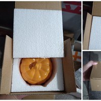 Bougeoirs en pot de citrouille en céramique pour Halloween Lanternes vides pour décor d'automne pour la cuisine, la fête et les aliments