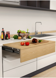 Upward Invisible Sliding Track Aluminum Telescopic <b>Desk</b> Drawer Slide Side Mount <b>Space</b> <b>Saving</b> Hidden Guide Rail for Furniture Cab - Product Image 4