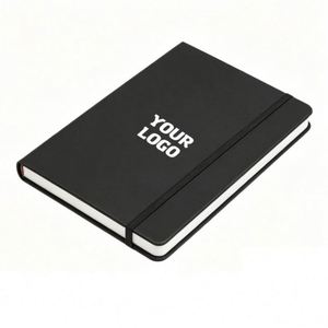 Wholesale with Elastic Strap Pu <b>Journal</b> A5 A6 Notebook Printed Brand Logo Note Book Custom PU Leather <b>Journal</b> Notebook Custom - Product Image 1