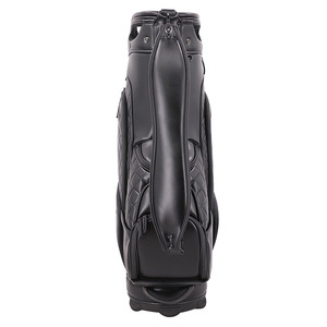 Sac de golf haut de gamme personnalisé avec logo, en cuir PU noir imperméable, fermeture éclair résistante aux rayures, léger, pour clubs de golf et bagages de voyage - Product Image 3
