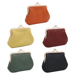 Porte-monnaie AndoBag pour femmes en cuir de vache véritable, porte-cartes décontracté, mini sac de rangement, petit portefeuille court avec fermeture à pression 1507 - Product Image 6