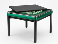 Table de Blackjack Automatique Moderne Électrique pour Fêtes à Domicile et Divertissement Familial, Jeu de Mahjong 4 Joueurs, Hauteur Réglable