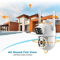 Caméra IP de sécurité CCTV extérieure 8MP 4K PTZ Caméra Wifi avec double objectif Double écrans Détection humaine AI Sans fil