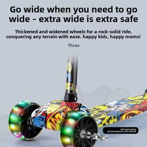 Monopattino Pieghevole a 3 Ruote per Bambini con Luci, Disponibile in Diversi Colori, Perfetto Regalo Giocattolo per Ragazzi e Ragazze - Product Image 5