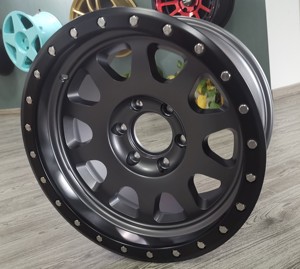 Jantes tout-terrain Wheelman 17X9 noires 4x4 6/5 trous 17 pouces en alliage d'aluminium A356.2, capacité de charge 1000 kg, neuves pour rénovation/amélioration - Product Image 3