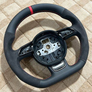 Volant sport en cuir pour <span class=keywords><strong>Audi</strong></span> A7 A3 A4 A5 A6 A8 C6 C7 C8 S3 S4 S5 S6 B8.5 B8 TTRS TTS TT RS3 RS4 RS5 RS6 RS7 Q3 <span class=keywords><strong>Q5</strong></span> Q7 - Product Image 6