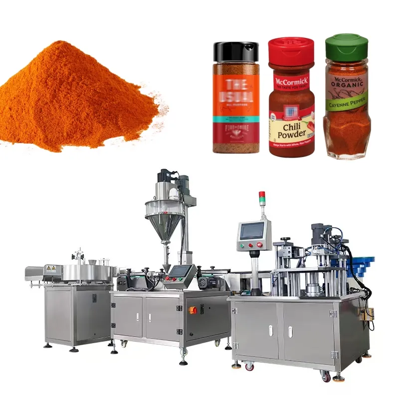 Automatische 20 g 100 g gewürzpulver-abfüllmaschine Chili-Pulver-Glas-Abfüllmaschine Pfefferpulver-Flaschen-Abfüllmaschine