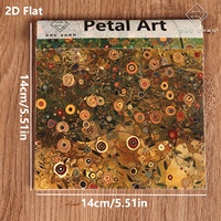 JAI IMAN 24 feuilles Autocollant de fond sans couture de grande taille inspiré des fleurs de Gustav Klimt, auto-adhésif