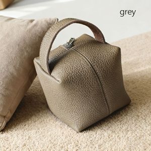 New cross-border cosmetic bag, PU leather, waterproof, cute small square skincare storage bag, children's tote bag - Product Image 4