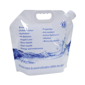 Wholesale 5 Liters BPA Free Reusable Folding <b>Collapsible</b> Plastic Drinking White Kangen <b>Water</b> Bag <b>Bottles</b> for Camping - Product Image 2